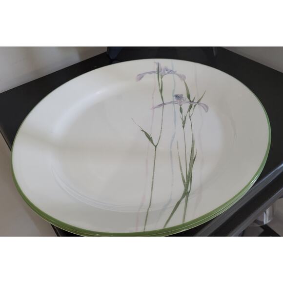 Vintage Corelle Shadow Iris (Qty 3) Dinner Plates 10 1/4" Round Purple Floral - Picture 7 of 14